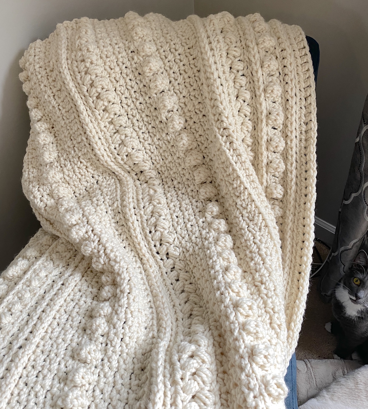 How to Crochet a Scarfie Duo Tone Throw with Lion Brand Scarfie Yarn 